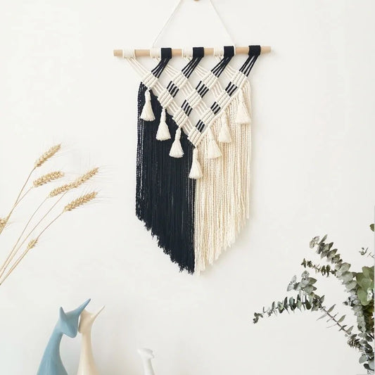 Colgante de pared de macramé estilo boho